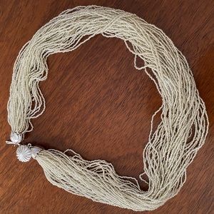 Stunning liquid silver necklace.